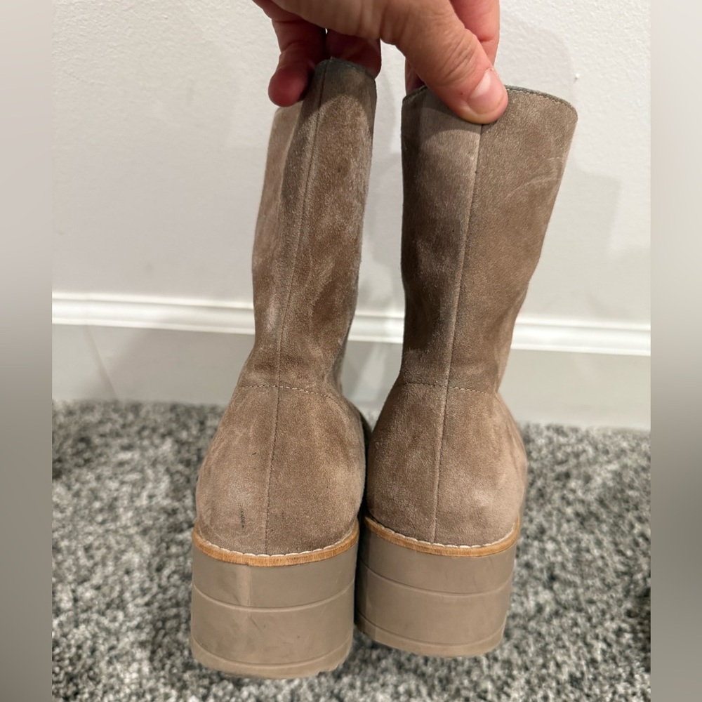 Silent D Nilly platform suede boots in taupe, size 6.5 - Picture 8 of 15